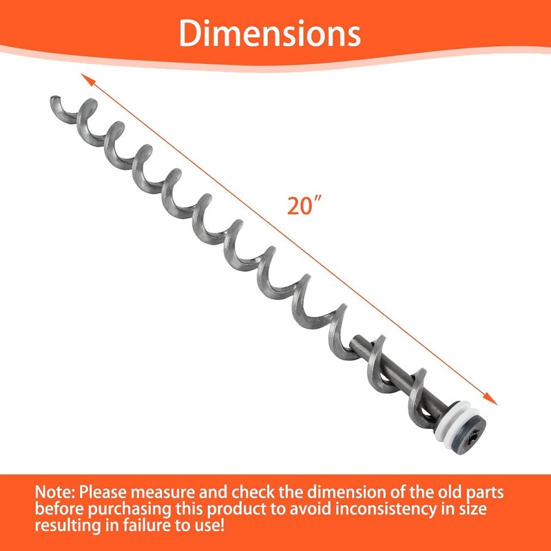 PHYESUVIN KIT0431 Auger Shaft Push Rod and Auger Brushing for Traeger Pellet Grill, 20 Inch Auger Shaft Assembly Replacement for Traeger Pro 780 and Ironwood 885 Pellet Grills - Image 3
